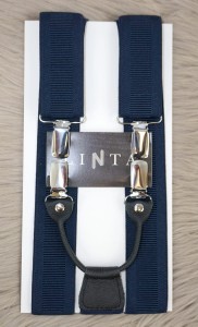 Szelki męskie jednokolorowe szerokie prążkowane