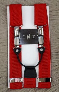 Szelki męskie jednokolorowe szerokie prążkowane