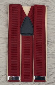 Szelki męskie jednokolorowe szerokie prążkowane