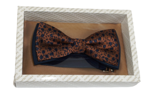 Mucha męska z poszetką wzór kwiatki