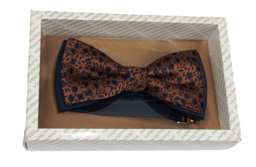 Mucha męska z poszetką wzór kwiatki