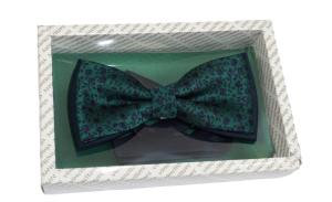 Mucha męska z poszetką wzór kwiatki