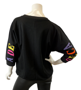 Bluza damska oversize w kolorowe litery