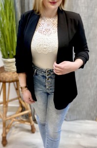 Marynarka damska marszczony rękaw 