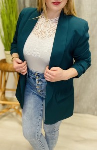 Marynarka damska marszczony rękaw 