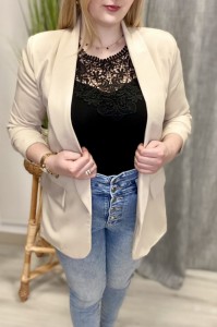 Marynarka damska marszczony rękaw 