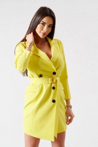 Sukienka żakietowa z paskiem 