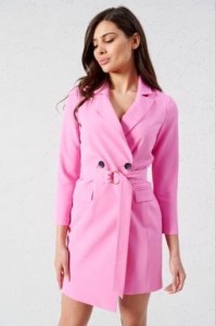 Sukienka żakietowa z paskiem 