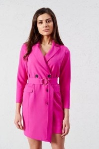 Sukienka żakietowa z paskiem 