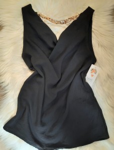 Bluzka damska na szelkach z łańcuchem 