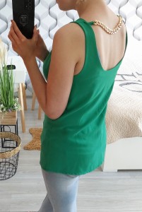 Bluzka damska na szelkach z łańcuchem 