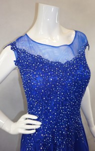 Sukienka AIDA długa szyfonowa z cyrkoniami