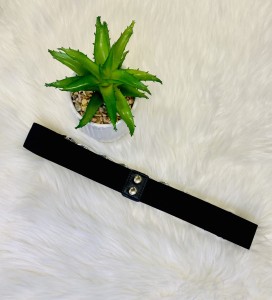 Pasek damski na gumce z ozdobnym łaścuchem 