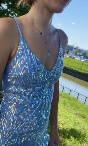 Sukienka maxi cekinowa na ramiączkach OFELIA