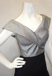 Sukienka długa rybka z brokatem