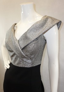 Sukienka długa rybka z brokatem