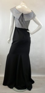 Sukienka długa rybka z brokatem