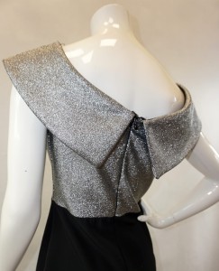 Sukienka długa rybka z brokatem