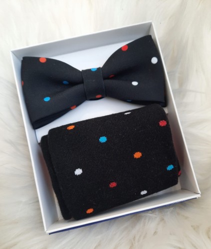 Zestaw mucha plus skarpety motyw KROPKI