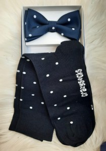 Zestaw mucha plus skarpety motyw KROPKI