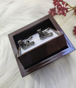 Spinki do mankietów grafitowe pistolety