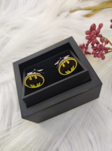Spinki do mankietów owalne wzór BATMAN