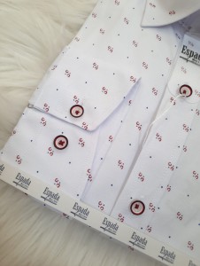 Koszula męska z długim rękawem REGULAR FIT mały wzór