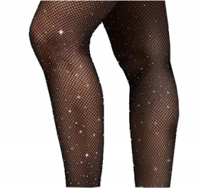 Rajstopy kabaretki z cyrkoniami