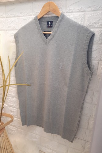 Kamizelka męska sweterkowa dekolt serek plus size