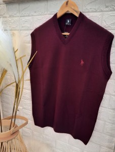 Kamizelka męska sweterkowa dekolt serek plus size