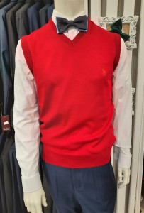 Kamizelka męska sweterkowa dekolt serek plus size