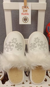 Pantofle damskie ocieplane