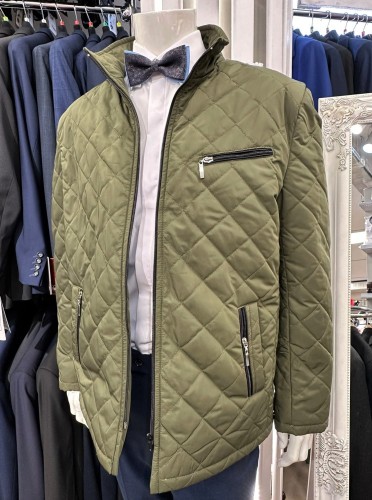 Kurtka męska elegancka pikowania romby 