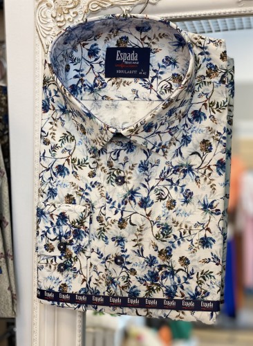 Koszula męska REGULAR FIT kwiatowy wzór 