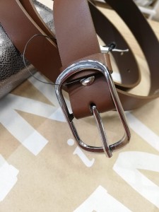 Pasek damski skóra naturalna klamra pełna owalna szer. 2.3 cm