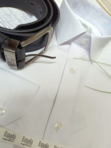 Koszula męska SLIM FIT długi rękaw biały guzik 