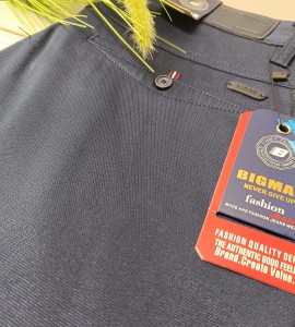 Spodnie męskie eleganckie mikro wzór L:32