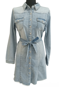 Sukienka jeans z paseczkiem 