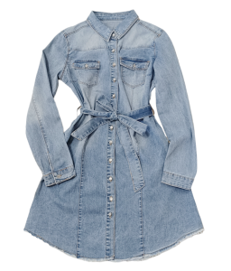 Sukienka jeans z paseczkiem 