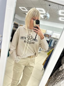 Bluza damska w paski napis ROCK STAR 