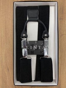 Szelki męskie jednokolorowe szerokie prążkowane