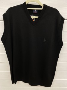 Kamizelka męska sweterkowa dekolt serek plus size