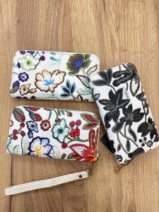 Portfel damski w kwiaty prostokątny 