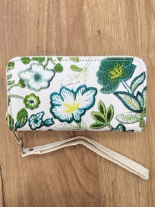 Portfel damski w kwiaty prostokątny 
