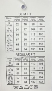 Koszula męska biała w błękitny wzór SLIM FIT 