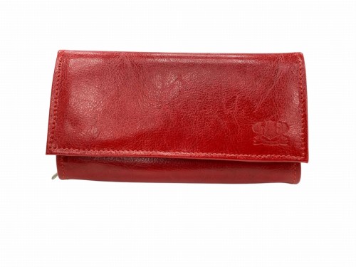 Portfel damski skóra naturalna poziom zamek na drobne