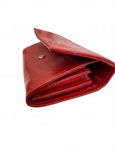 Portfel damski skóra naturalna poziom zamek na drobne