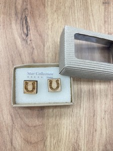 Spinki do mankietów drewniane Podkowa