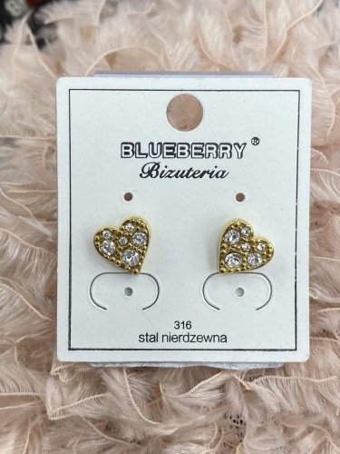 Kolczyki złote z cyrkoniami 