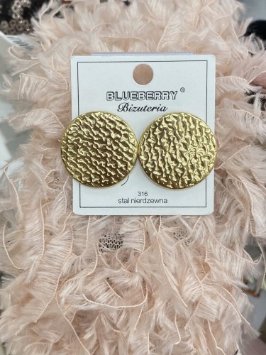 Kolczyki okrągłe z tłoczeniem